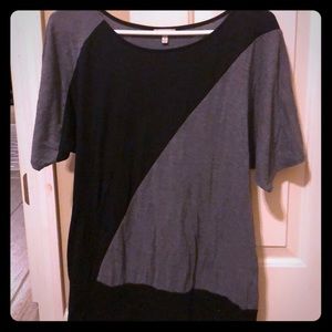 Diagonal design banded top